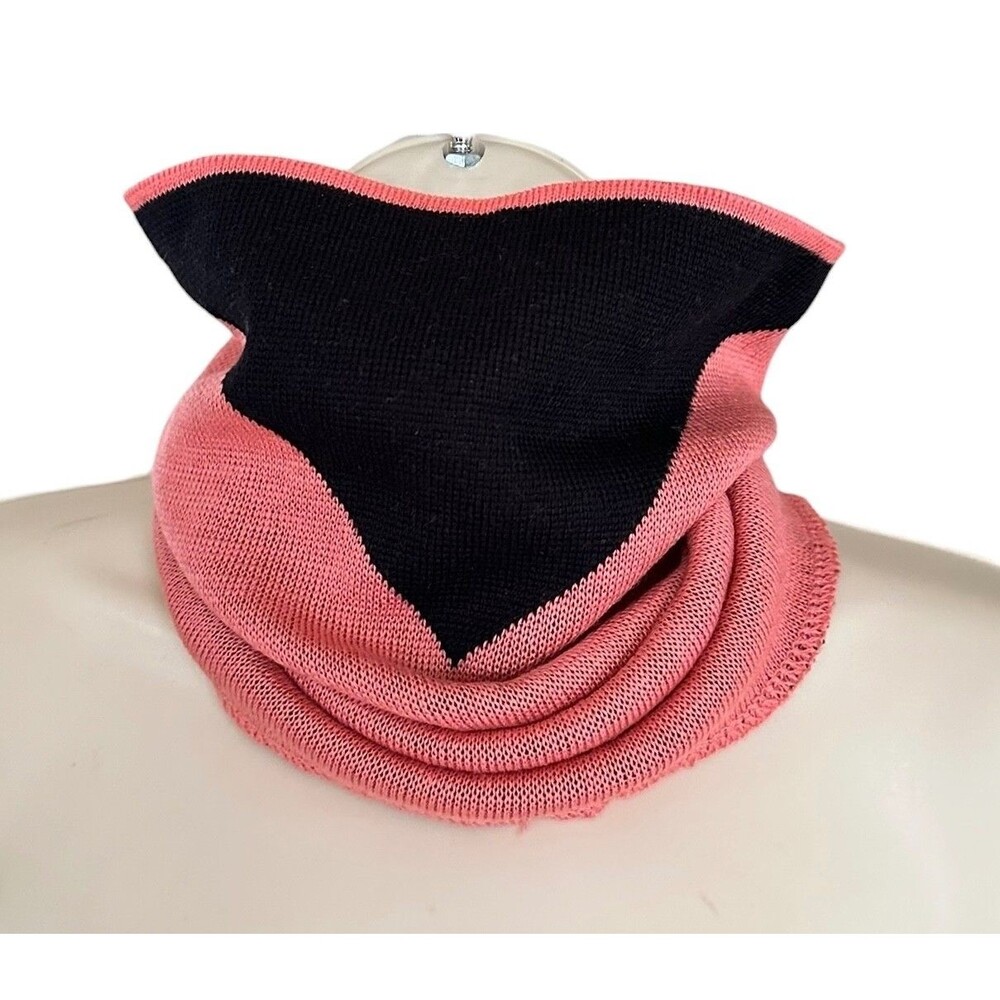 Papu Organic - Wool Tube Scarf, Size S Coral/Black - Unisex